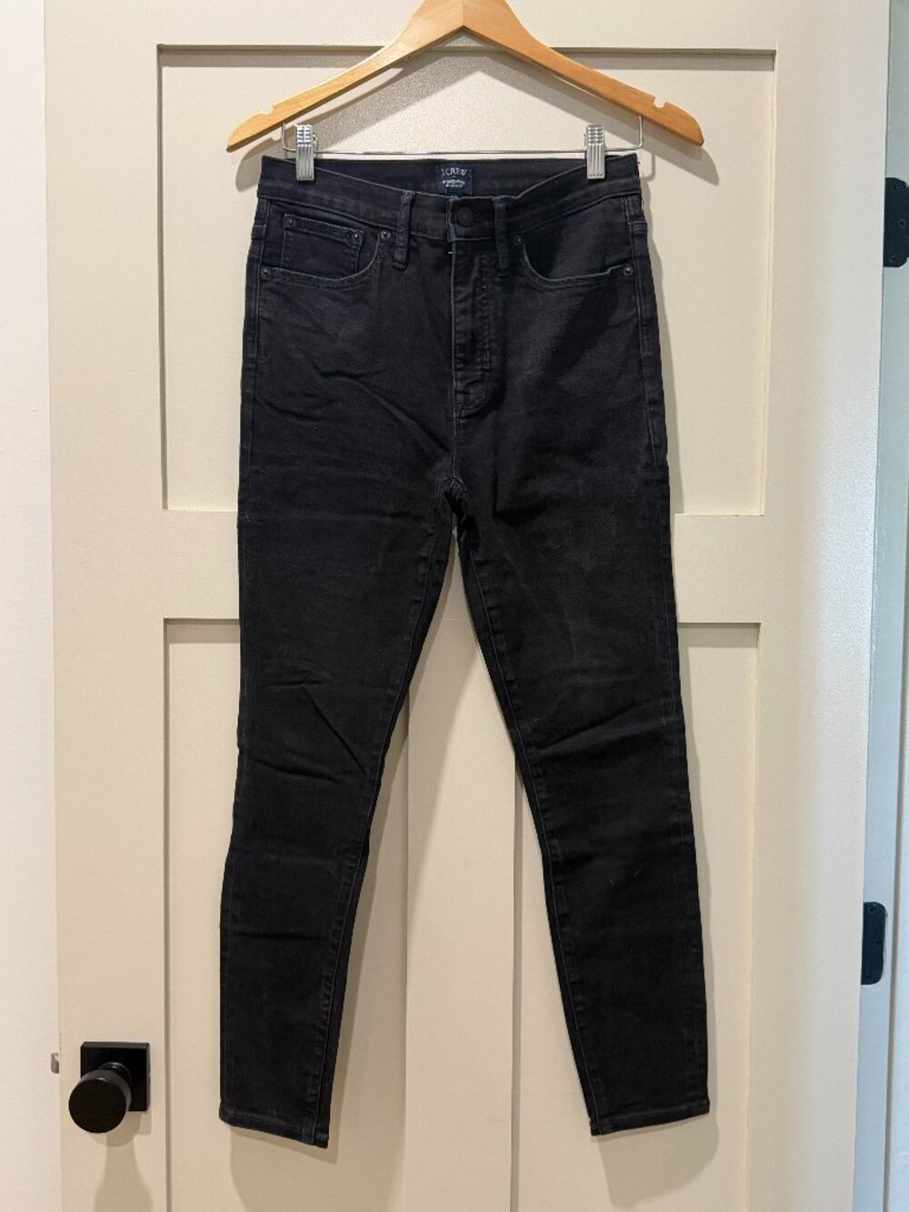 J Crew Factory 9" Mid Rise Skinny Black Jean - Size 29